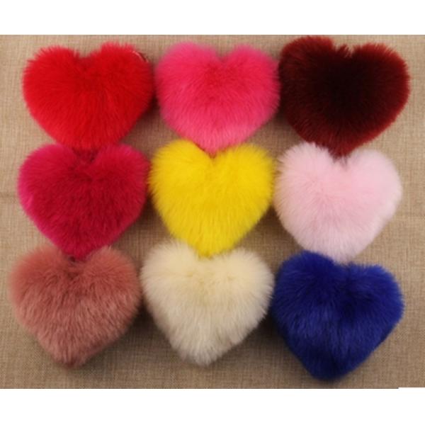 Charm Rex rabbit fur pompom keychain/fake fur pompom /handbag fur pompom