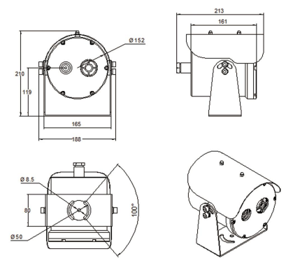 CCS SS316L 8MP Marine Dual-Spectrum Bullet Camera