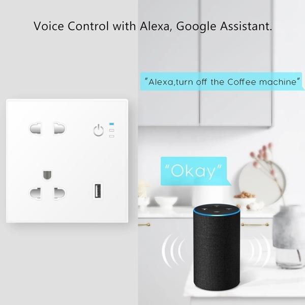 Smart Home Products Support Speaker Connection Usb Interface Smart Wifi Power Electric Plug And Socket