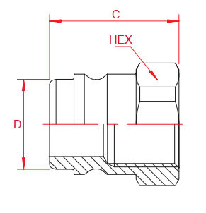 0.5'' 40 Bar 316L Stainless Steel Quick Coupling