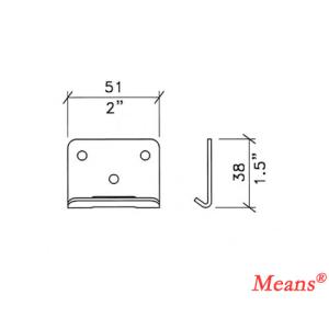 Latch of wooden case, with keeper plate, zinc plating finish