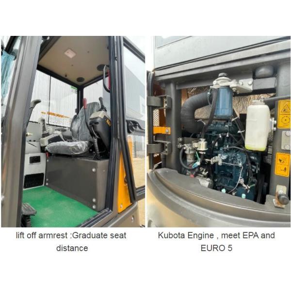 4000kg Closed Cabin Mini Crawler Excavator with D1703 Engine Easy Operate