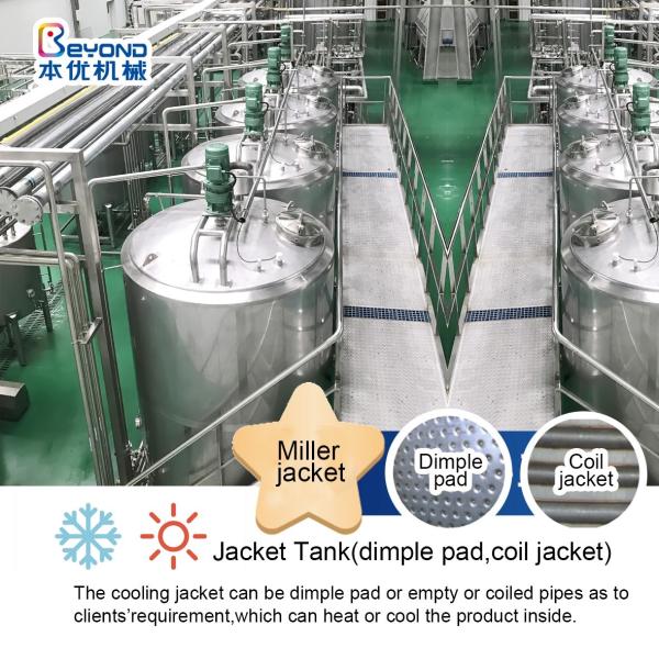 SGS SUS316L Cooling Jacket Stainless Steel Storage Tanks PU Insulation