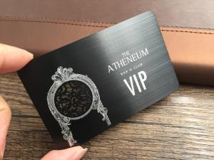 Buy cheap Matte PVD Black Brushed 0.8mm Metal Business Vip Card product