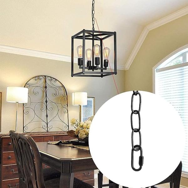 Black Coated Suspension Chain for Versatile Hanging of Lighting Mirrors or Pictures