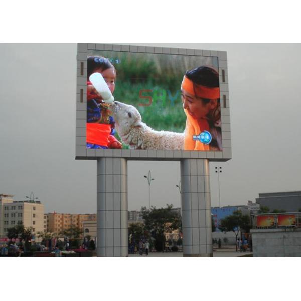 High Definition Outside LED Video Screen With 6500cd / sqm Brightness