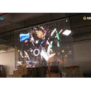 P10 Indoor Transparent LED TV Display RGB 800W/Sqm