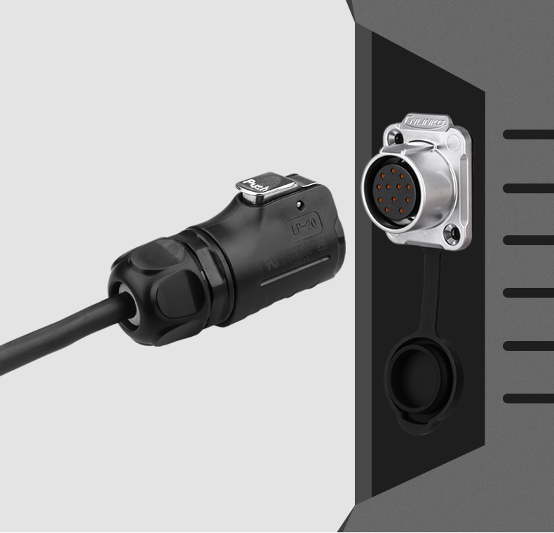 CNLINKO M20 IP68 Waterproof 12 Pin Connector Welding Cable 12 Volt Panel Mount Female Connector