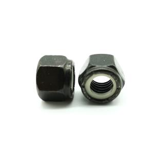 Buy cheap 1/2-13 UNC Nylon Insert Lock Nuts ASME B18 16.6 Grade 5 Steel Black Zinc product
