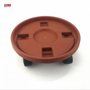 Buy cheap 30cm Plastic Flower Pot Base With Wheels 4 Rollers Movable Lightweight product