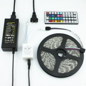 Buy cheap Full kits SMD 5050 RGB LED Strip Light waterproof + 64keys remote controller + power supply with EU/AU/UK/US/SW plug product