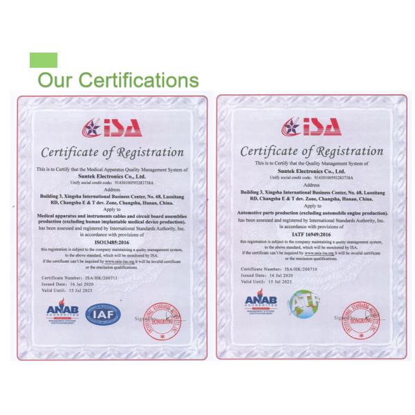 Lead Free Pcb Assembly Fast Turn Pcb Manufacturing 4 Layer FR-4 IPC Class 2 Or 3 Standard