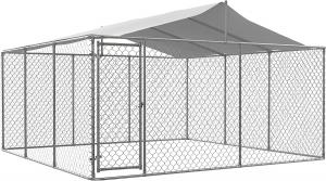 Buy cheap Outdoor Dog Kennels for Large Dogs with Roof, Heavy Duty Metal Dog Enclosures for Outside, Large House Cage Dog Pen product