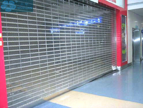 3mm 16mm pipe Clear Vision Roller Shutters Fo Supermarket