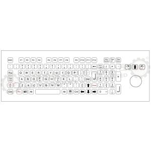 Desktop MTB/OTB Trackball IP68 Ruggedized Keyboard