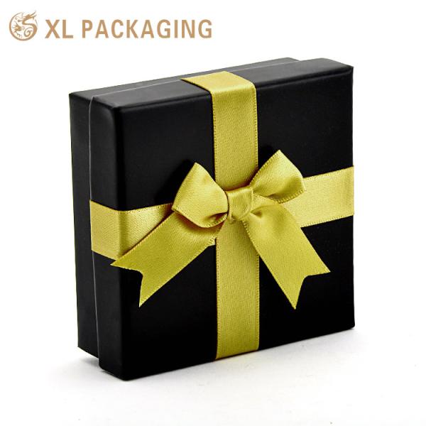 XL Packaging Custom Gift Box Packaging Bowknot Customizable Logo Jewelry Set Boxes Wholesale Ring Packaging Boxes