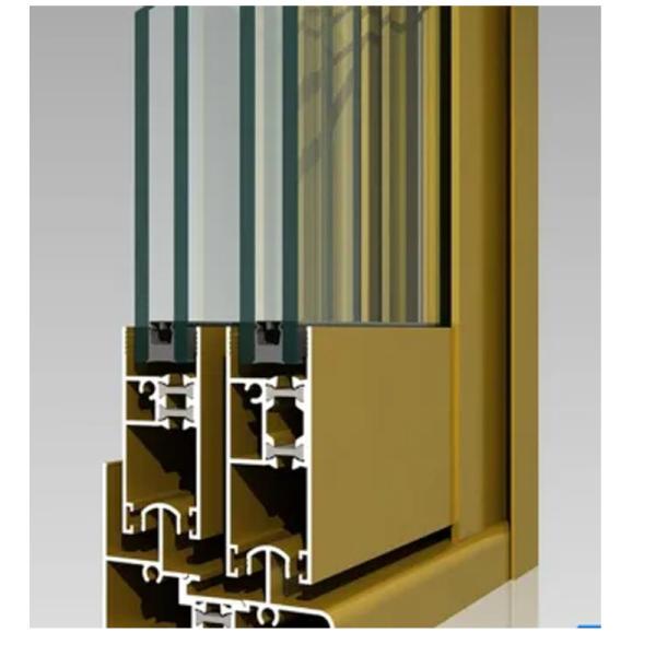 Champagne 6063 T5 Mill Finishing Anodizing Aluminum Profile
