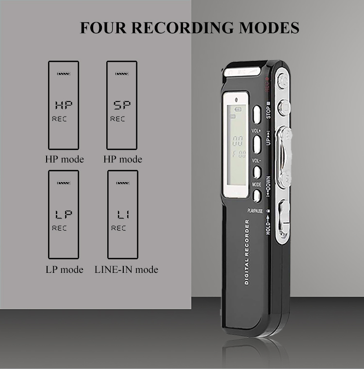 Smartphone Voice Recorder With USB Interface Metal Music Smart Features Wav Mp3 Telephone Call Recording iPhone Voice Activated