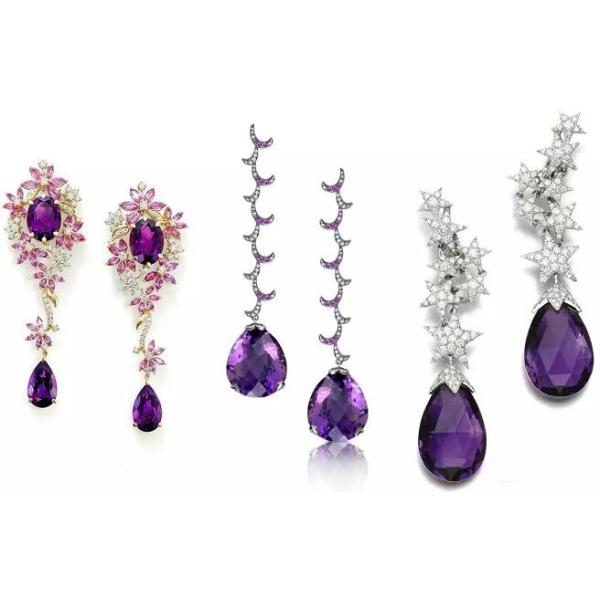 Synthetic Colored Sapphire Lab Grown Single Crystal Rough Material lmperial Purple Free-cut