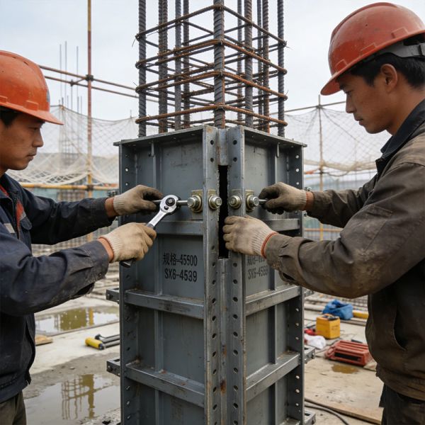 Customized Steel Formwork System with Sa 2.5 Sand Blasting for High Strength Concrete Support