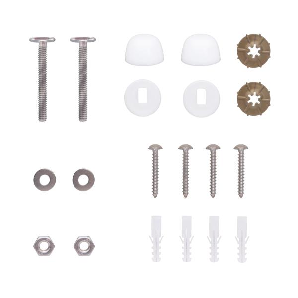 Universal 3-inch Anti-lock Brake System Flange Toilet Wax Ring Bolt Kit Bathroom Repair and Replacement Accessory Kit