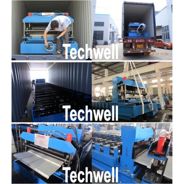 PPGI , Color Steel , GI Material Roofing Tile Making Machine Chain Transmission