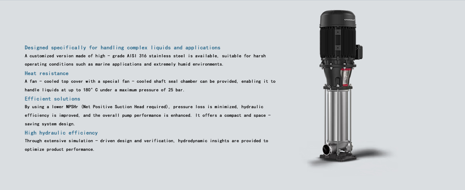 Grundfos Crn Vertical Multi-Stage Centrifugal Pump Commercial Air Conditioning Heating Industrial Water Supply and Transportation