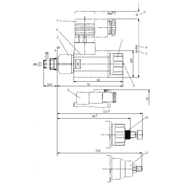 50 Bar Pressure Solenoid Operated Directional Control Valve NBR / FKM Seal