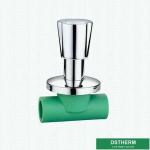 Buy cheap Zinc Alloy Hexangular Handle PPR Stop Valve Chrome Plated product