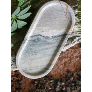 Durable Wearproof Marble Stone Tray Round Marble Vanity Tray