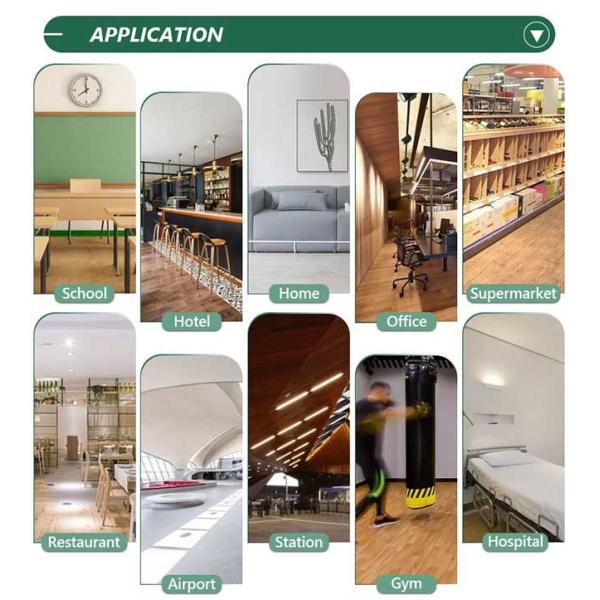 Noise Reducing Commercial Luxury Vinyl Flooring 0.7mm Wear Layer Antiwear Unilin Click