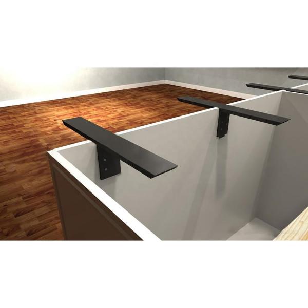 Nonstandard T-Brace Countertop Support Bracket for Customized Installations