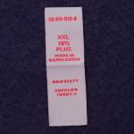 Center Fold Custom Clothing Labels Neck Iron On Name Labels