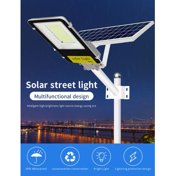 25000mAH 2000 lm Solar Powered LED Street Lights 300w Outdoor EMC
