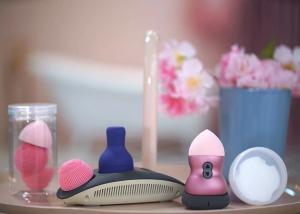 Buy cheap Hot And Cool Rechargeable Face Massager Facial Cleansing Brush Anti - Aging product