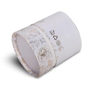 Buy cheap Eco Friendly Gold Stamping Paperboard Cylinder Packaging Boxes With Lid product