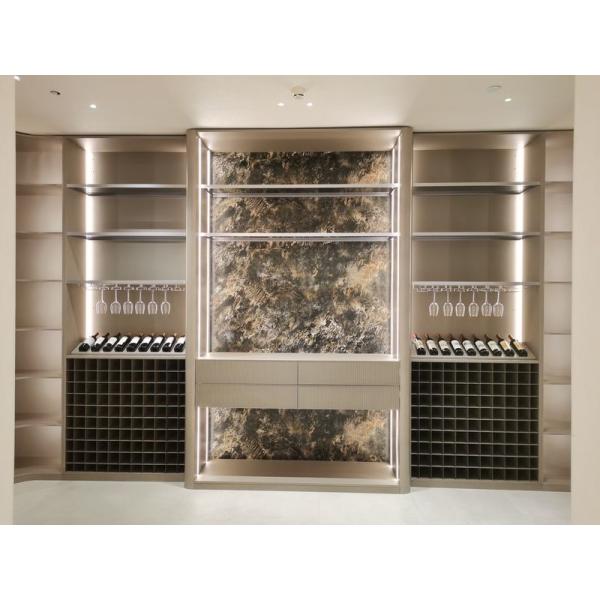 Stainless Steel Wine Cabinet Elegant Display With Ample Storage