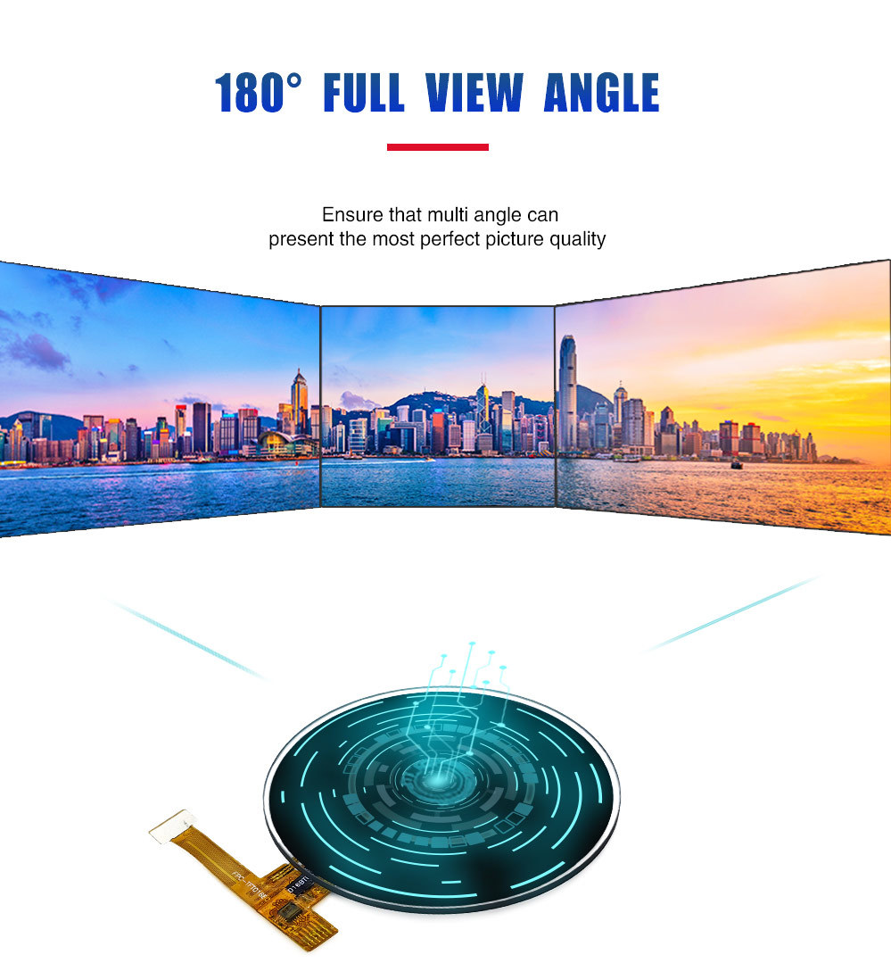1.6 Inch Circular Tft Display MIPI 400x400 Resolution IC ST77903 QSPI