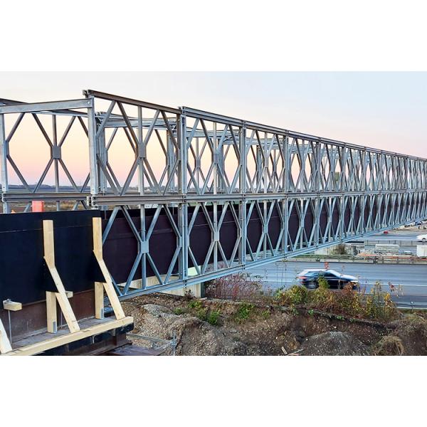 Galvanized Panel Steel Structure Bridge Q355 / Grade 350 / ASTM A992 Portable Steel Bridges