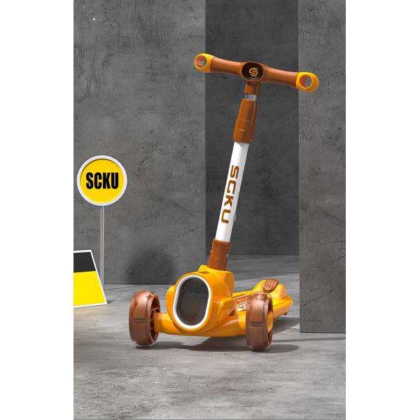 Collapsible Portable Push Scooters for Kids Ages 3-12 Max Load 200 LBS Tricycle Style