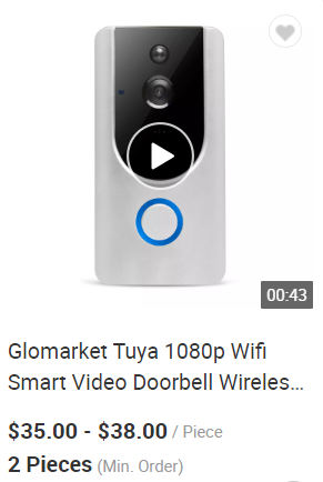 Glomarket Smart Home Security Digital Lock Tuya Wifi Keyless Fingerprint Biometric Intelligent Door Lock