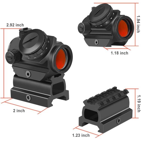 sabpack red dot sight T1PRO 1x22mm Compact sight 3 MOA Red Dot