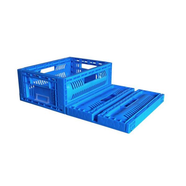 600*400*240mm collapsible plastic crates Folding Plastic Fruit Box Stackable