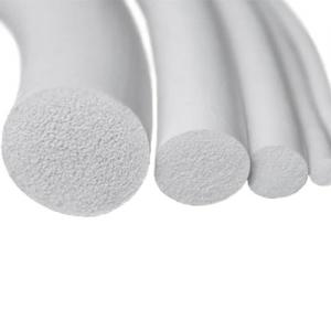 Buy cheap Extruded White Silicone Rubber Sponge Strip for Closed Cell Circular Foam Backer Rod Seal product