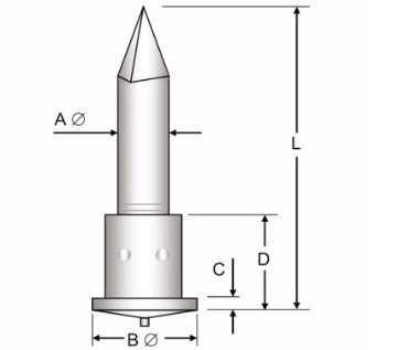 Custom Aluminum Bi Metallic Capacitor Discharge Cd Stud Welding Pins 3mm X 60mm