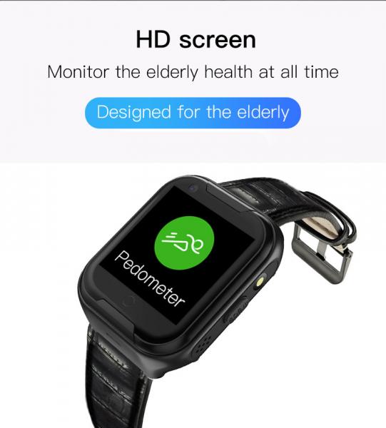 SOS Fall Alarm 650mAh Battery IP67 Seniors Smartwatch