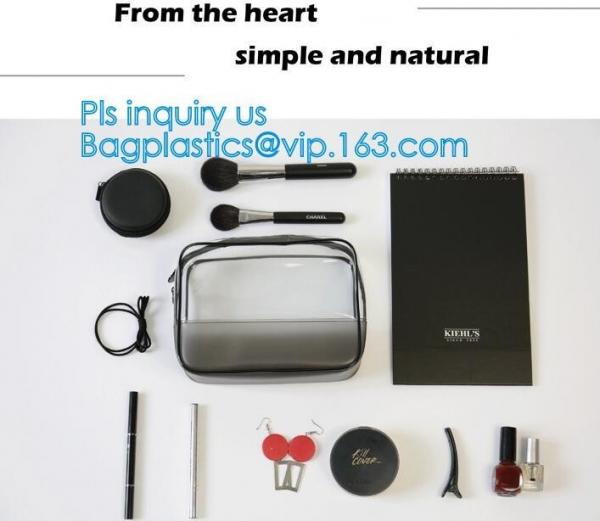 Quality Travel Wash Bag Holder Zipper Pouch Large Hand Bag PVC Makeup Clear Cosmetic Bag, zipper transparent plastic pvc makeup for sale