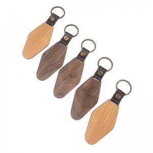 Buy cheap Customized Rhombus Wooden Keychain 14g Personalized Engraved Watel Walnut product