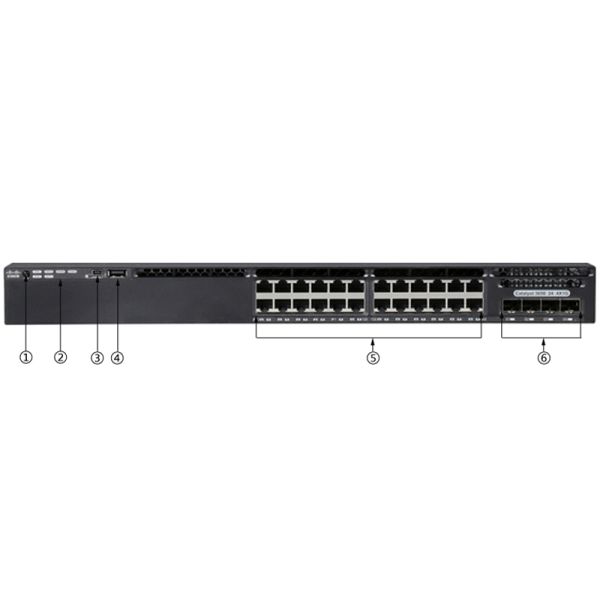 WS-C3650-24TS-L Catalyst 3650 Switch Cisco Catalyst 3650 24 Port Data 4x1G Uplink LAN Base Layer 2 Stackable switch