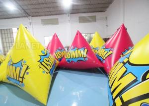 Buy cheap 2.5m Inflatable Water Floating Marker buoys With Logo Yellow / Pink product